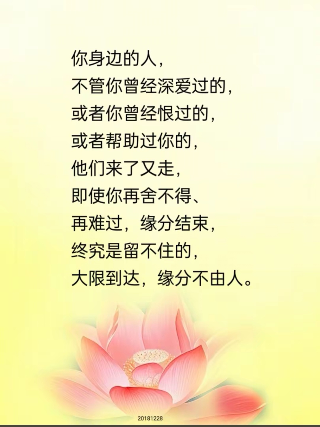 感恩生命中遇到的人的说说