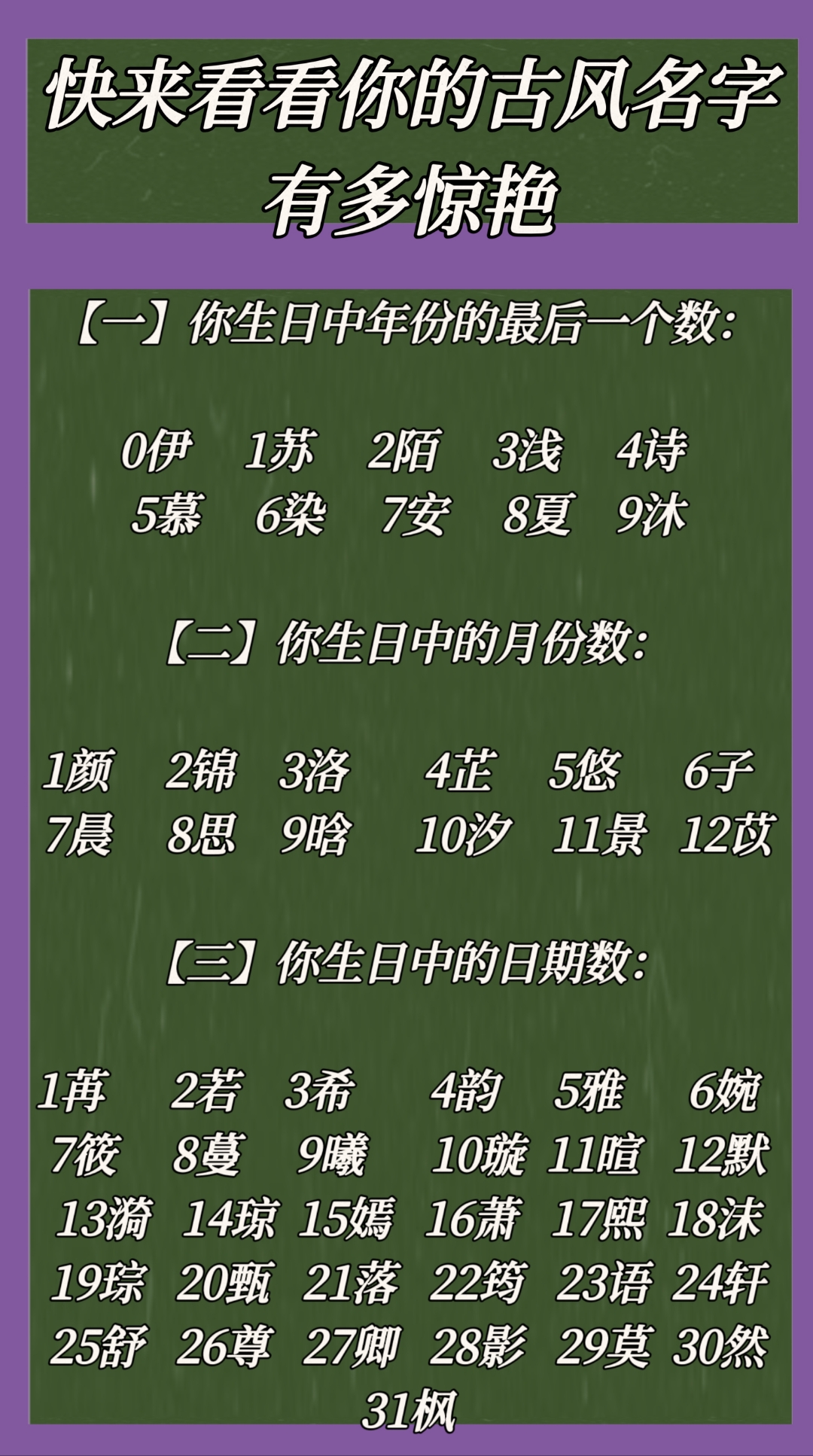 女生名字古典唯美复姓有哪些