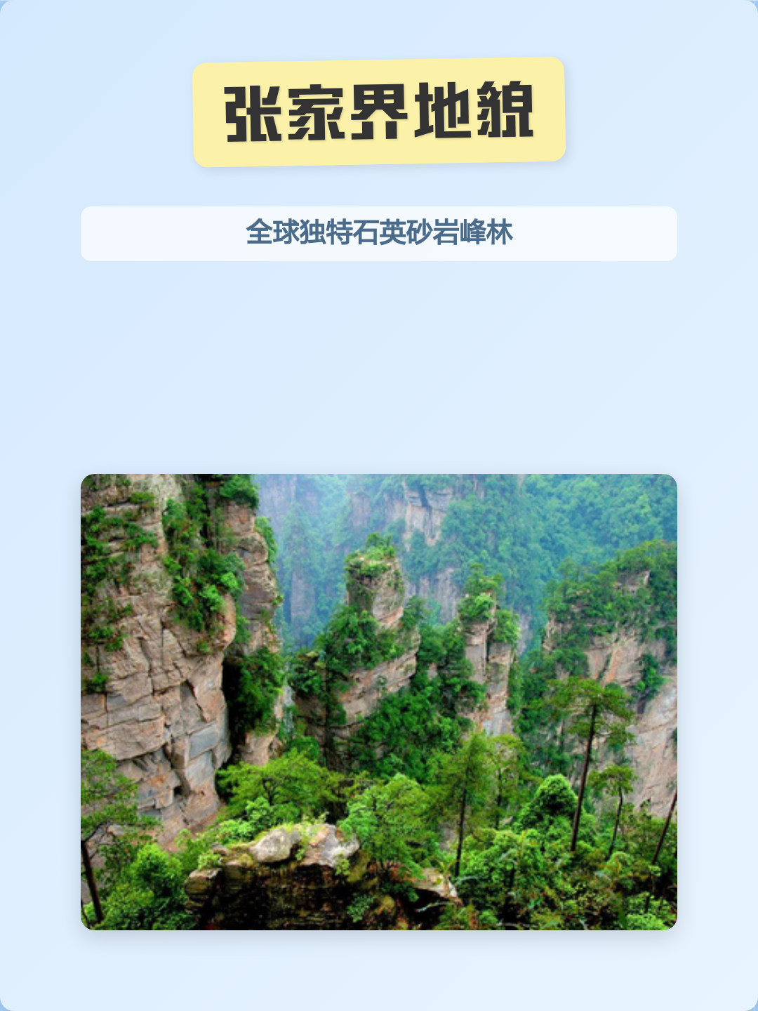 张家界地貌类型指的是什么